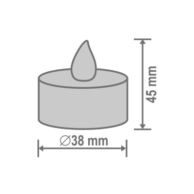 Set candele cu LED-uri, 6 buc, albe, 1 buc LED galben, intermitent - CD 6/WH